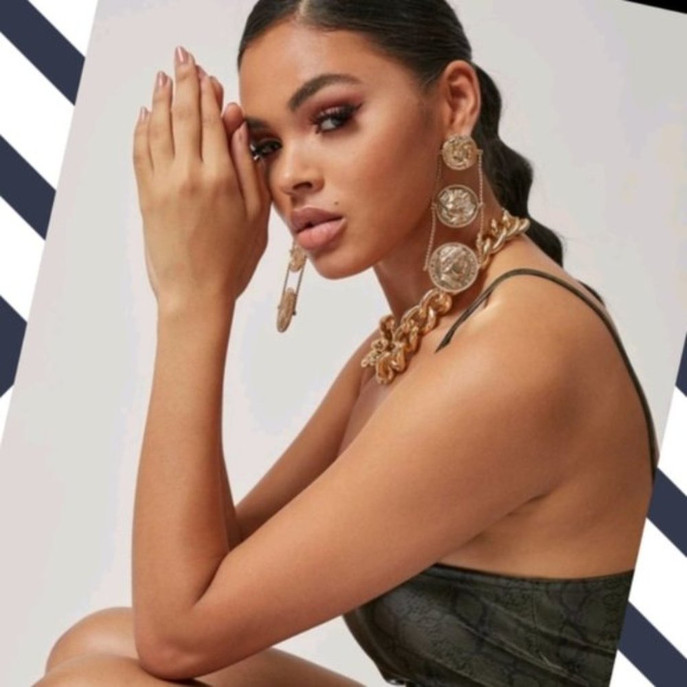 Zara's Night Out Medallion Coin Earrings - Picture 2 of 6